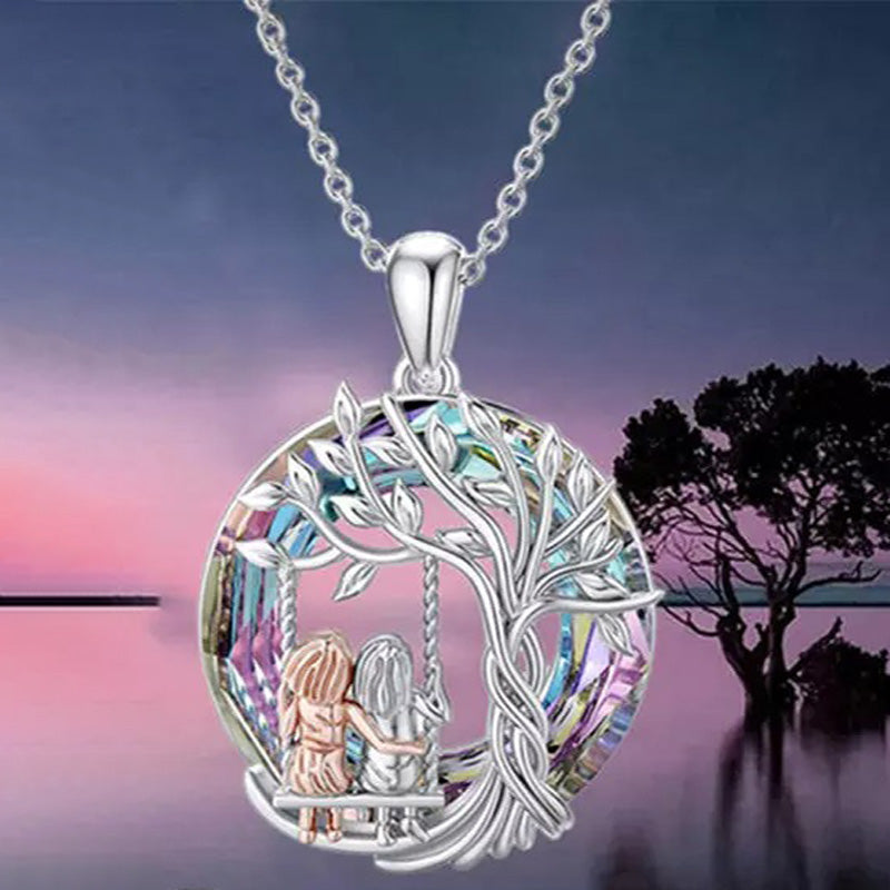 Multicolor Crystal Pendant Necklace