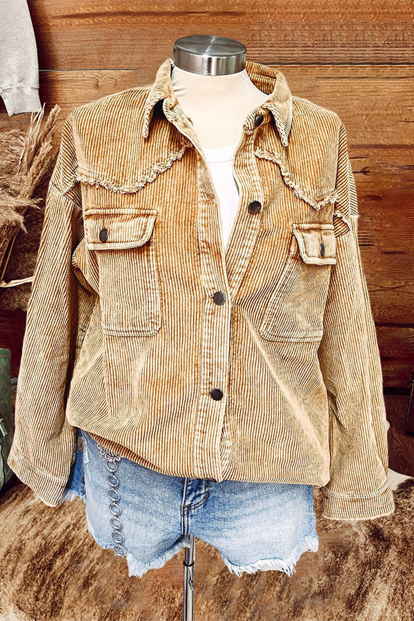 Fringe Corduroy Jacket