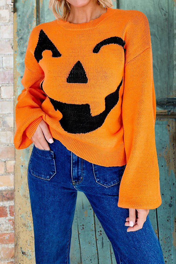 Pretty Halloween Pattern Sweater