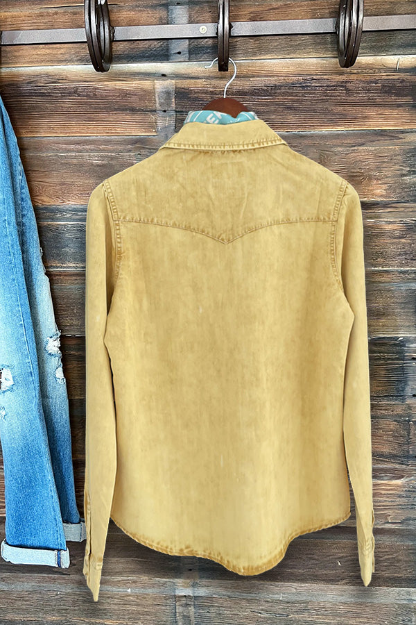 Denim Pockets Long Sleeve Shirt