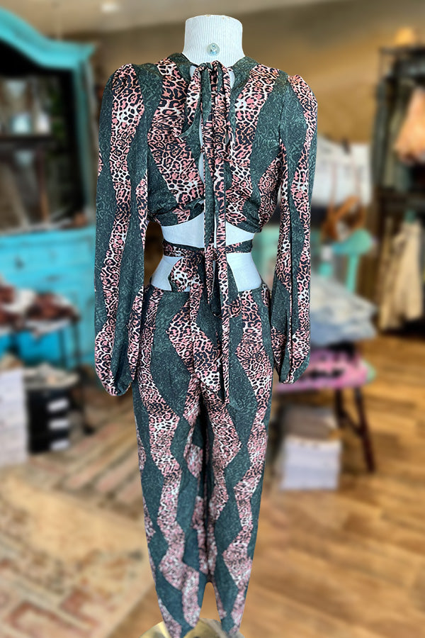 Sexy Animal Print Jumpsuit