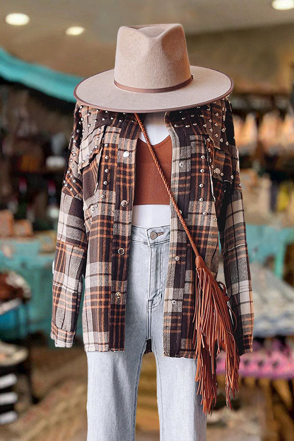 Casual Plaid Shirt Jacket