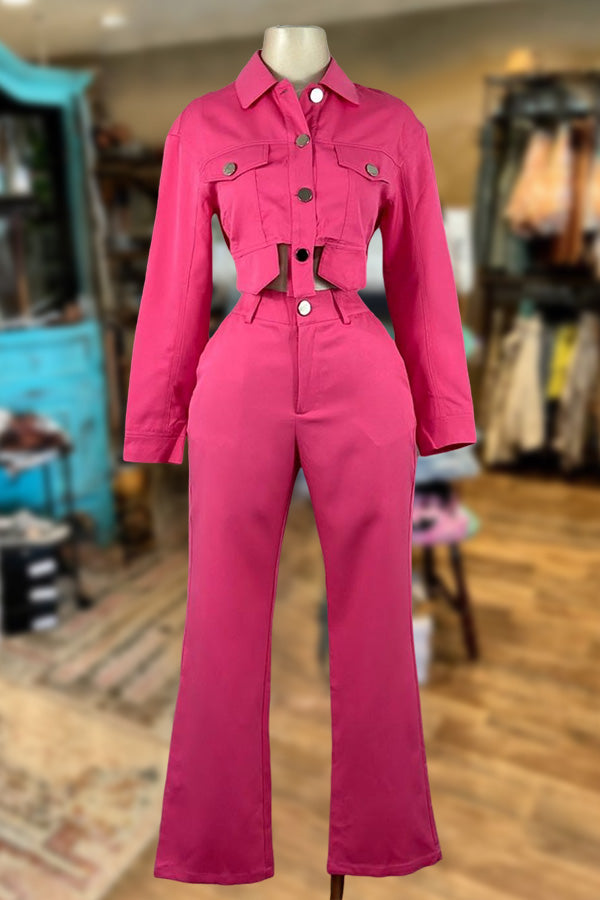 Casual Top Pants Suit