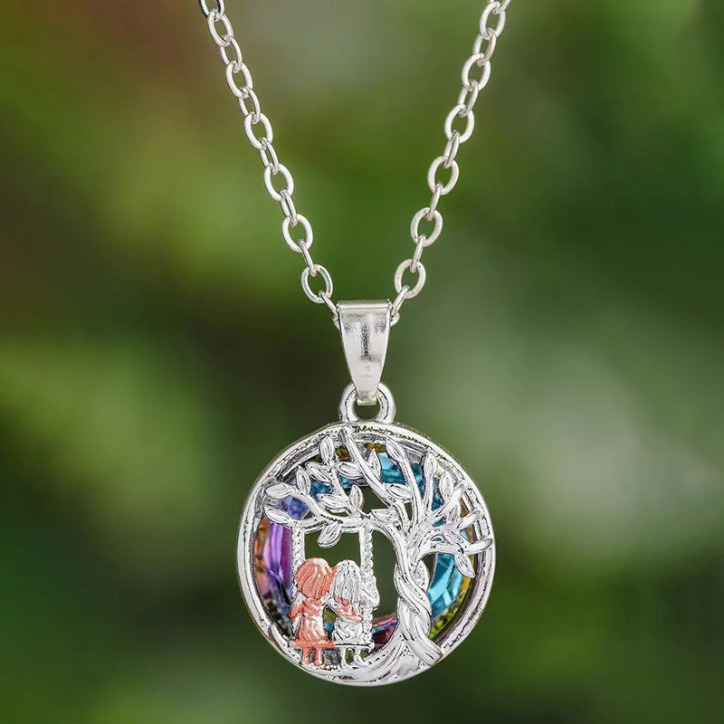 Multicolor Crystal Pendant Necklace