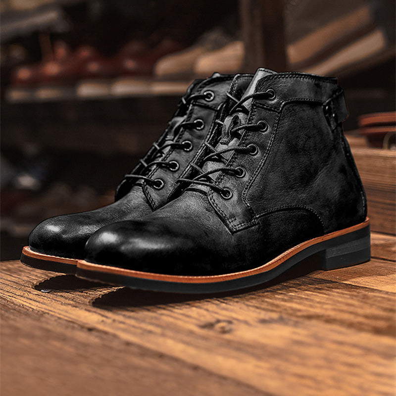 Lace-up Leather Stitching Martin Boots