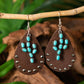 Ethnic Leather Diamond Earrings
