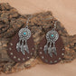 Ethnic Leather Diamond Earrings