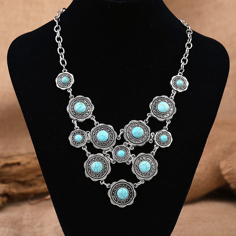 Ethnic Multilayer Turquoise Necklace