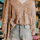 Floral Smocked Ruffled Blouse