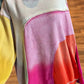 Oversized Gradient Colorblock Sweatshirt