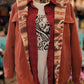 Retro Aztec Pattern Reversible Fleece Jacket
