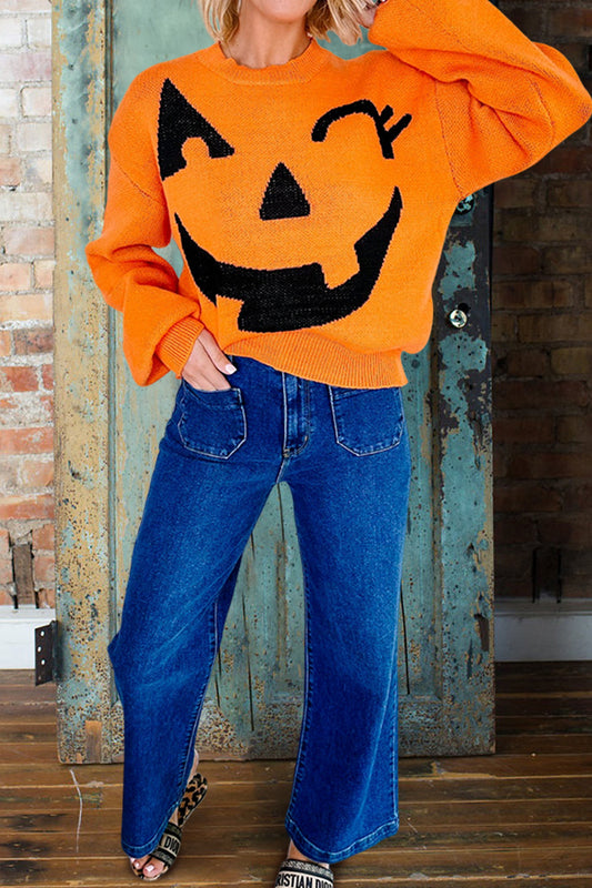 Pretty Halloween Pattern Sweater