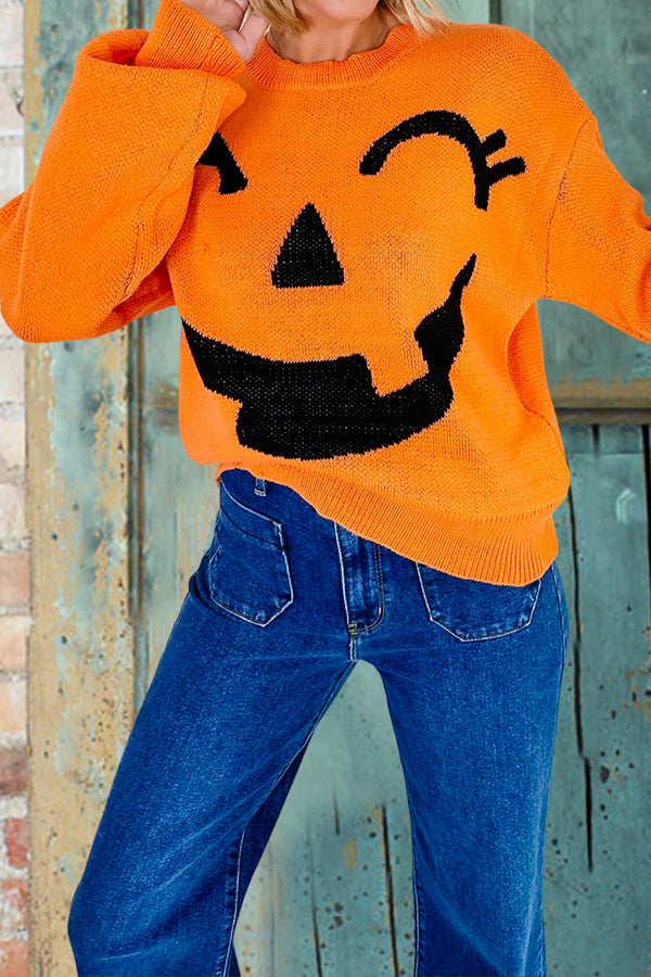 Pretty Halloween Pattern Sweater