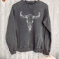 Bull Head Animal Print Vintage Sweatshirt