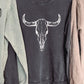 Bull Head Animal Print Vintage Sweatshirt