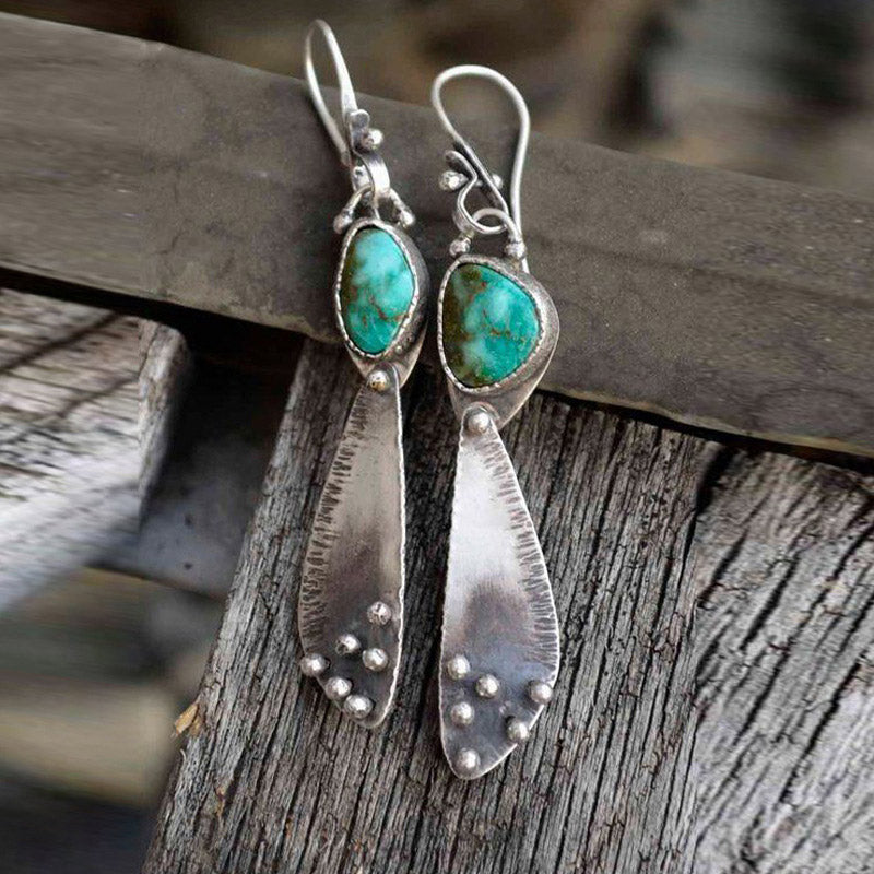 Geometric Irregular Turquoise Earrings