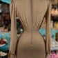 Sexy V-Neck Pleated Dress
