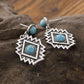 Diamond Turquoise Vintage Drop Earrings