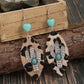 Leopard Cactus Leopard Drop Earrings
