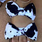 Casual Bow Cow Print Sandals